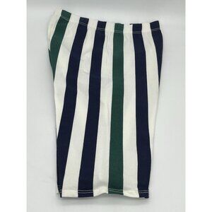 Vintage Your Move Women's S Cotton Spandex Bike Shorts Blue White Stripe 8" Insm